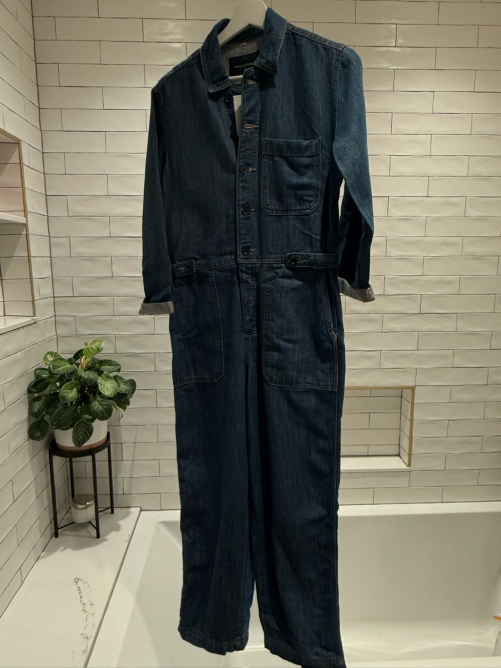 Banana Republic Denim Utility Jumpsuit.